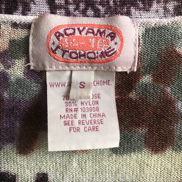 Anthropologie Dress Aoyama Itchome Sweater Short Sleeve Button Front Sz S GUC - Picture 9 of 14